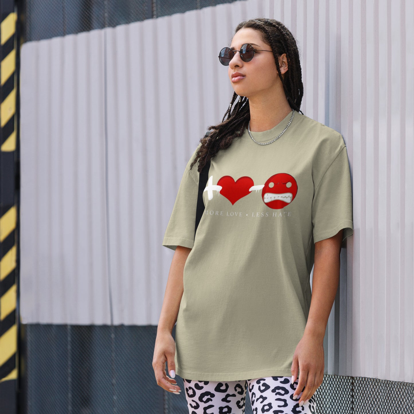 Oversized faded morelove t-shirt