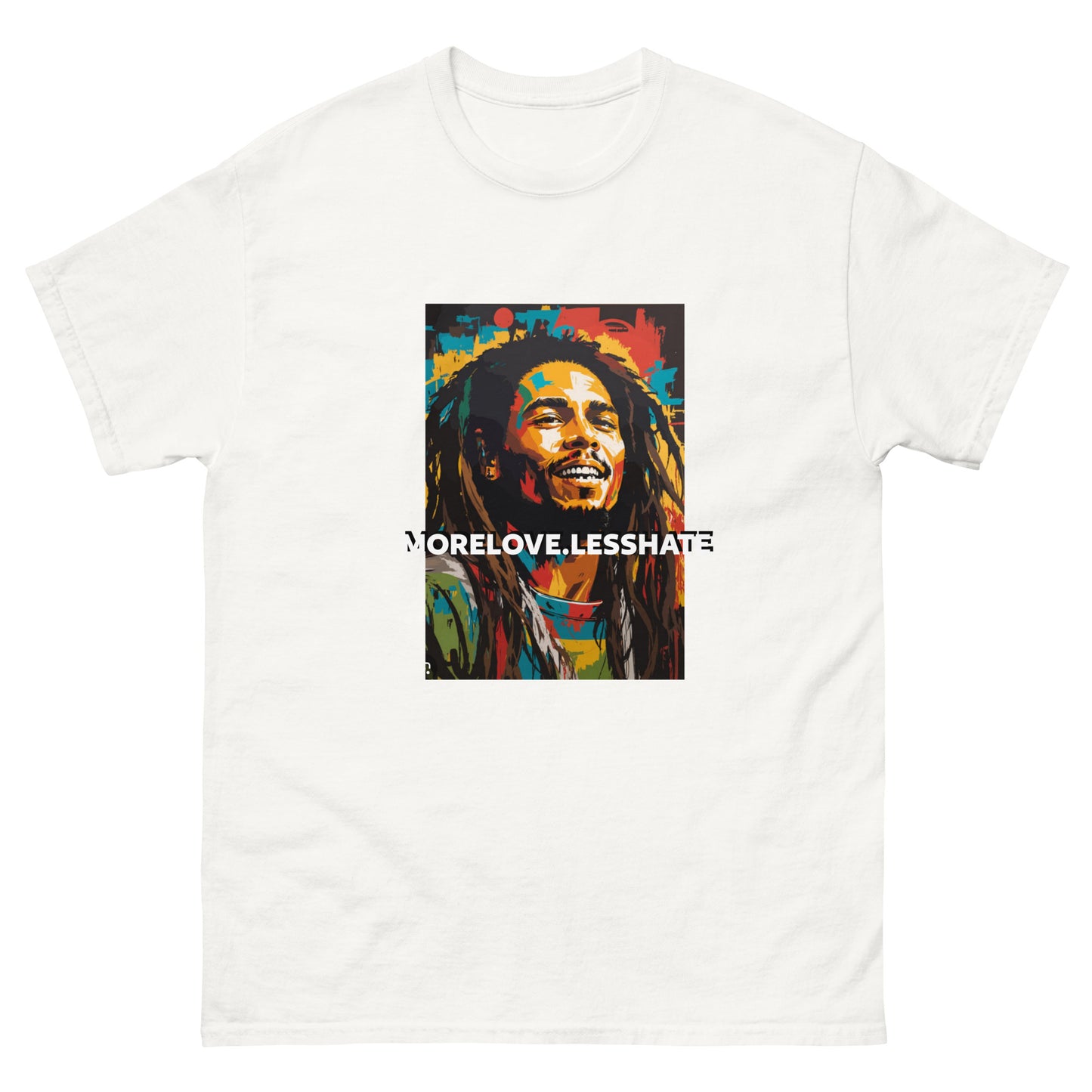 Bob Marley (MORELOVELESSHATE TEE)